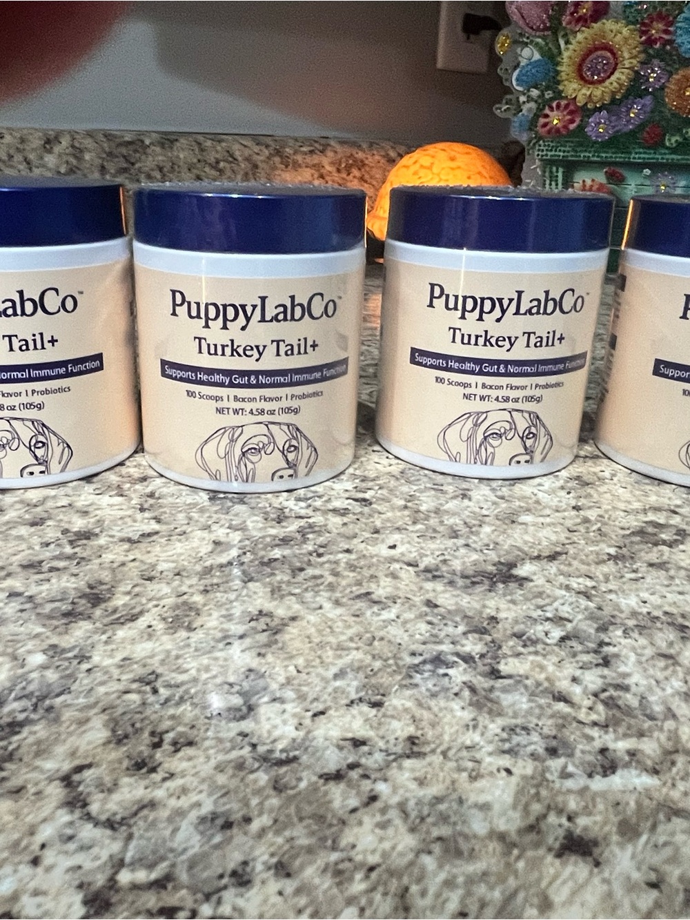 4 cans, Turkey Tail+ Probiotic Powder